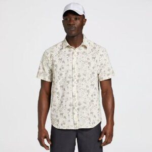 VRST Men's Washed Floral Button Down